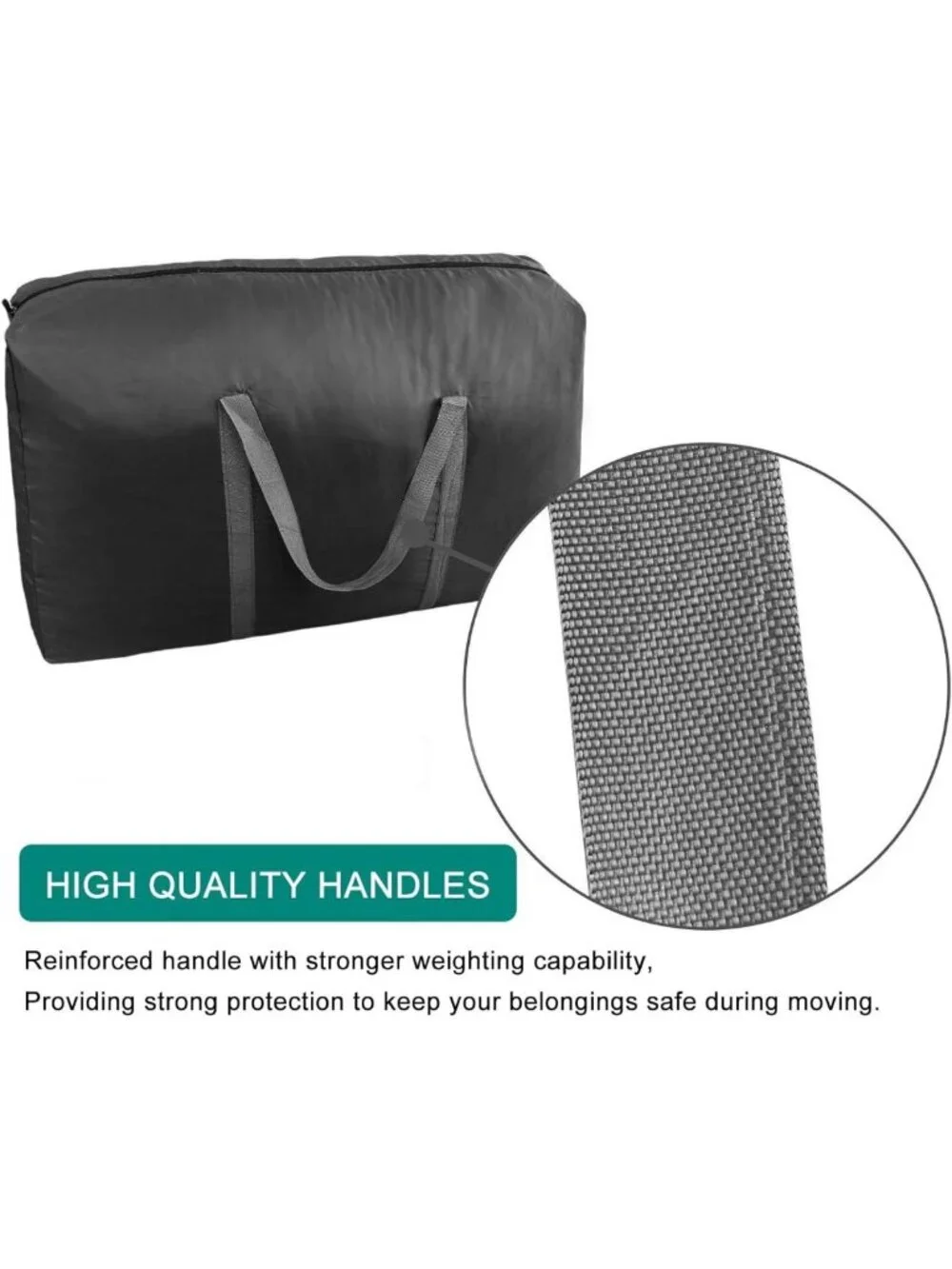 Extra Large 100L Storage Bags with Strong Zippers & Handles - 4 Pack for Moving